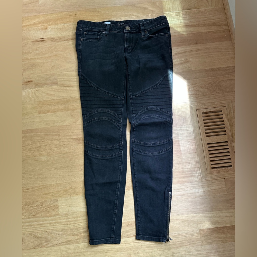 LOFT Black Skinny Jeans Modern Fit
